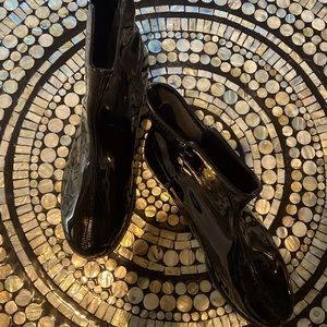 Stuart Weitzman Black Patent Leather Boots